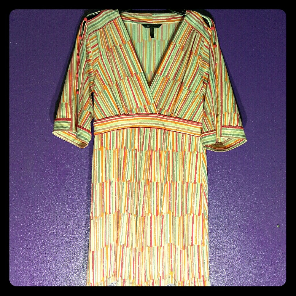 BCBG Colorful striped dress.